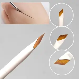 1Pc Upgrade Blade Eyeliner Brush Ultra Tynn Finvinklet Flat øyenbrynsbørste Under øyet Makeup Brushes Presise Detail Brush Gift