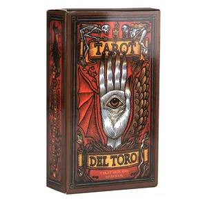 Tarot del A Tarot Deck og guidebog Inspireret af Guillermo del Toros verden Nyhedsbog Begyndere Kortspil Deck Legetøj
