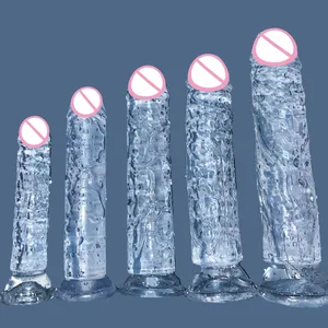 மலிவான 5 நிறங்கள் சிறிய வெளிப்படையான டில்டோ உறிஞ்சும் கோப்பை ஜெல்லி டிக் பெண்கள் சிற்றின்ப குத செக்ஸ் பொம்மைகள் மென்மையான கிளிட்டோரி யோனி சுயஇன்பம் செய்பவர்கள் ஆண்குறி