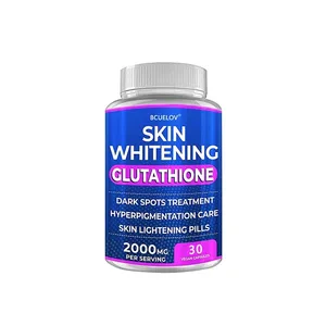 Kurkuma-Bärentraube-Vitamin-Gluthathion-Hautaufhellungspillen – 2000 mg – Gleicht freie Radikale aus und reduziert oxidativen Stress