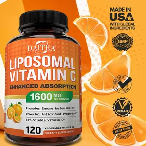 Liposomal C-vitamin 1600 mg - Meget absorberbart fedtopløseligt C-vitamin Antioxidanttilskud Immunsystem og kollagen booster