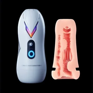 Masturbátor pro muže Měkká silikonová kapsa Pussy Real Vagina Anus 2 v 1 Vakuové sání Trenažér odolnosti pro dospělé Sexuální hračky pro dospělé