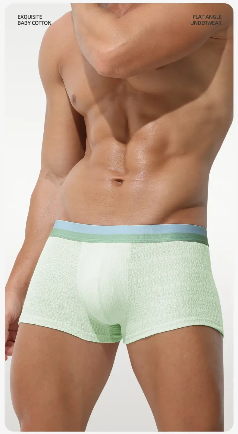 Herren-Unterwäsche aus Baumwolle, Herren-Boxershorts, Sommer, dünn, Trend, Jungen, Sport-Boxershorts, antibakterielle Boxershorts