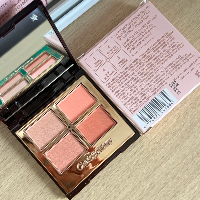 Charlotte Tilbury Four Color Palette Pillow Talk Eraggera Eyes Small Gold Tube Lipstick Madaling Mag-apply ng Makeup Portable Cosmetics