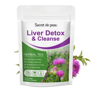 30 Kantong Teh Celup Hati Ginjal dan Pankreas Senyawa Herbal Detoks & Pembersih Teh Milk Thistle Herbal