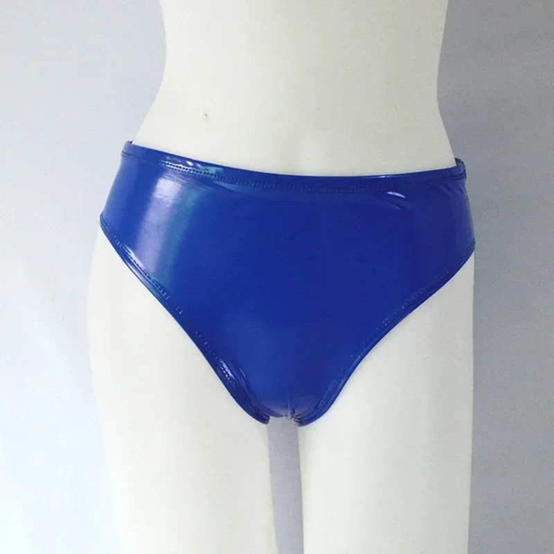 ผู้ชายเซ็กซี่ Latex Glossy ชุดชั้นใน Pvc หนังกางเกงผู้หญิงสิทธิบัตรหนังเร้าอารมณ์ชุดชั้นใน Thongs Sissy กางเกงชั้นใน