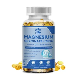 Magnesiumglysinaatti ja sinkki 500 mg kivennäisravintolisä lihasten nivelten tukemiseen ja terveydelle maksimaaliselle imeytymiselle