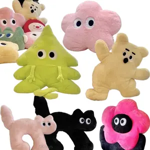 Celebrity Girly Flower Μαξιλάρι Διακόσμηση καναπέ Kawaii Cat Bear Μαξιλάρι Γεμιστά Ζώα Rainbow λουλουδένιο στεφάνι Bunny βελούδινο παιχνίδι Χριστουγέννων