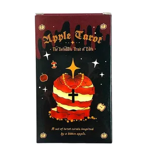 Apple Tarot Deck 78 Cards Dark Fairy Tale Apple Themed Tarot Cards Divination Meditation Halloween Gift for Beginner Collectors
