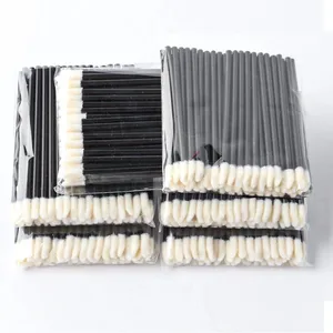 Borong 250/500/1000Pcs Berus Bibir Tongkat Maskara Aplikator Membersihkan Gincu Kosmetik Berus Mikro Alat Solek secara Pukal