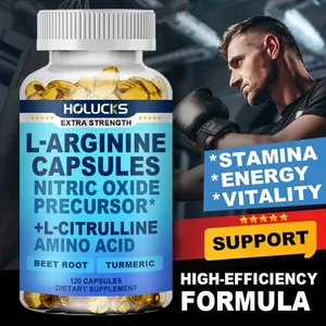 L-Arginine Capsules with L-Citrulline - Nitric Oxide Supplement for Performance Endurance and Muscle Support Vegan Non-GMO
