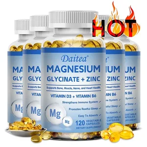 Daitea Magnesiumglysinaatti & Sinkki -ravintolisä - Luuhermoston immuunipuolustustuki - Sopii miehille ja naisille