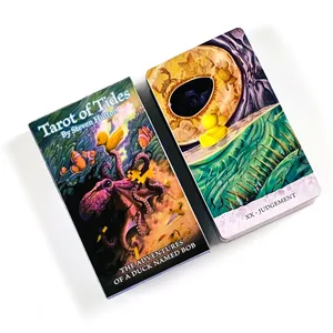 Kad Permainan Tarot of Tides 78 Kad Aneh Dek Tarot Lautan Tema Pengembaraan Bob Duck Sesuai untuk Ramalan & Pemberian Hadiah