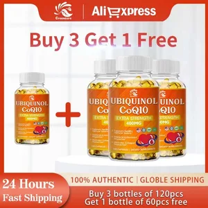 Buy 3 Get 1 Free - CoQ10 Capsules (Ubiquinone) 400mg - Support for Brain Heart & Energy Health – High Absorption Supplement