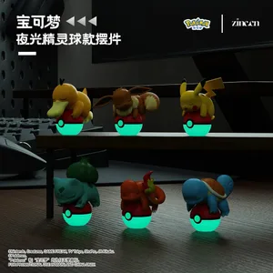 Ægte Pokemon Pikachu Eevee Psydusk Squirtle Charmander Bulbasaur Anime Actionfigur Legetøjsdukke Bildekoration Julegave