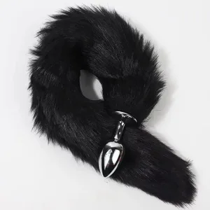 Billig analplugg Metall Sexy Foxtail Analplugg Rollespill Sexleketøy Mannlige og kvinnelige Analplugg Voksenleker Parleker Sexleketøy