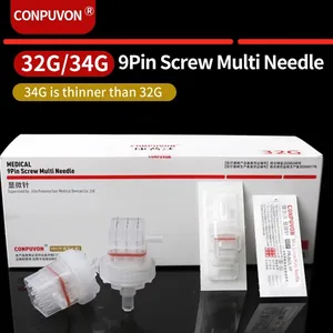 32G/34G Médica Descartável Nove Agulhas Cabeça Sem Dor Beleza Máquina de Conexão Ultrafina Ultrafina Nove Agulhas