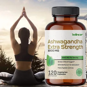 Naturalna ashwagandha łagodzenie stresu i nastroju Ziołowe wegetariańskie KSM-66 Kapsułki Przeciwlękowe Ulga w stresie Zdrowie mózgu