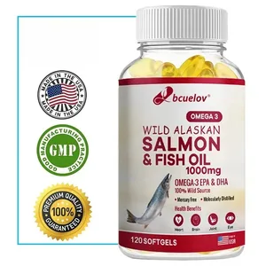 Kapsułki oleju rybnego Super Omega-3 EPA/DHA - Wsparcie serca, mózgu i stawów - Bezglutenowe, bez GMO
