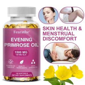 Càpsules de suplements d'oli d'onagra 1500 mg * 120 càpsules - Suporta l'equilibri hormonal