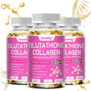 Kapsul Kolagen Glutathione Mencerahkan Kulit & Anti Penuaan Mendukung Kesehatan Kulit Rambut & Kuku Suplemen Glutathione NON-GMO