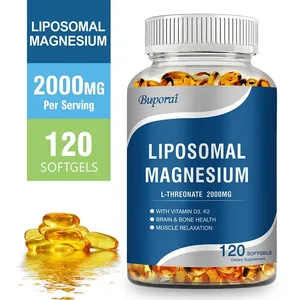Liposomal Magnesium L-Threonat - Indeholder D3 og K2 vitamin understøtter hjerneknoglehjertemuskler og fremmer søvn