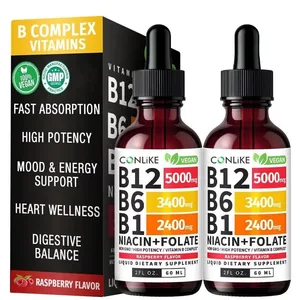 Βιταμίνη B12 B6 B1 Liquid Drops Triple Absorption Liquid Drop Υπογλώσσιο Συμπλήρωμα B Complex Υποστήριξη Νεύρα Μύες νύχτας