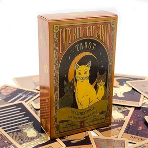Cats Rule Earth Tarot-kort 78 Oracle Deck Unikke kort til katteelskere og tarot-entusiaster Perfekt til spådom og gavegaver