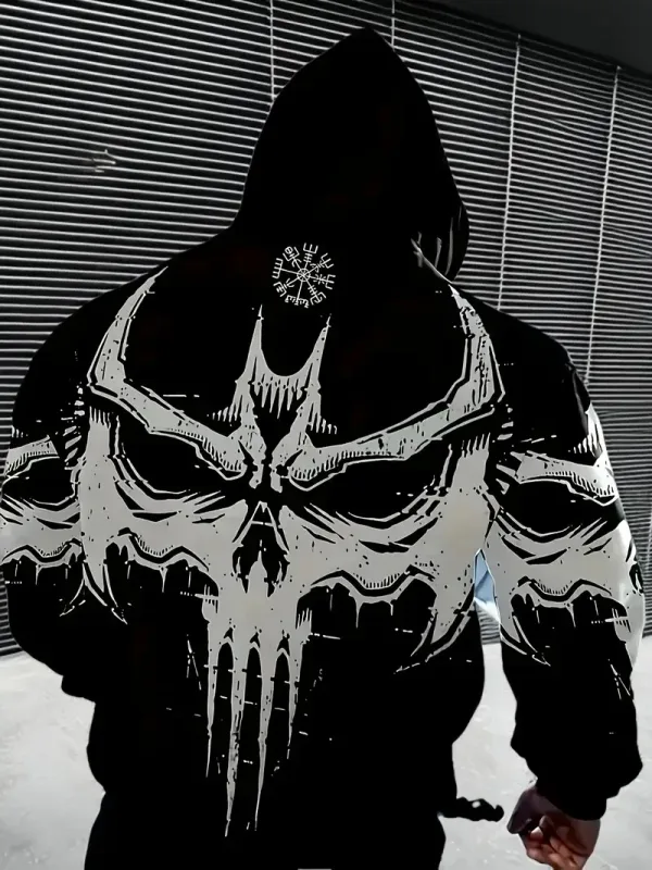 Men's Gothic Bat 3D Print Hoodies For Men Women Street Style Sweatshirts Pullover Autumn/Winter Loose Casual Halloween Tracksuit