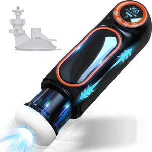 4 in1 Automatic Masturbators Cup Real Blowjob Thrusting Sucking Vibrating Vagina Intelligent Voice Adult Sex Toys For Men