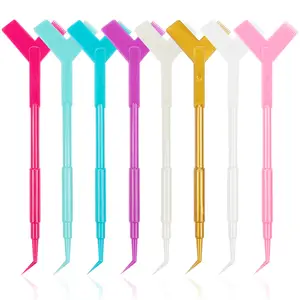 10Pcs Wiederverwendbare Kunststoff Wimpern Dauerwelle Stick Tool Wimpern Verlängerung Y Form Kamm Lash Lifting Curler Applikator Make-Up Pinsel