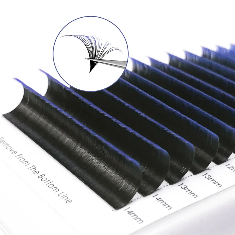 CoMango Easy Fanning Gradient Red Green Blue Purple Color Eyelash Extension Ombre False Eye Colored Lashes Makeup Tool