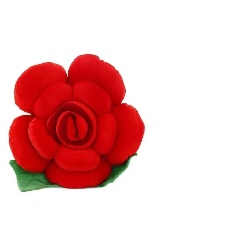 New Large Rose Shaped Pillow Plush Colorful Sofa Flower Cushion Simulated Car Interior Cushion Wedding Party Supplies