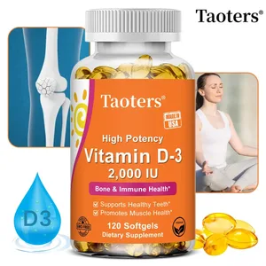 Tehokas D-3-vitamiini 2 000 IU - Edistää lihasten hampaiden luustoa ja immuunijärjestelmää