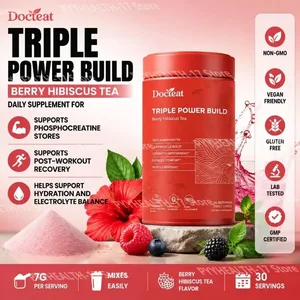 Docteat Triple Power Build креатин ұнтағы бар HCL креатин моногидрат электролит ылғалдандырғыш қоспасы 30 порция