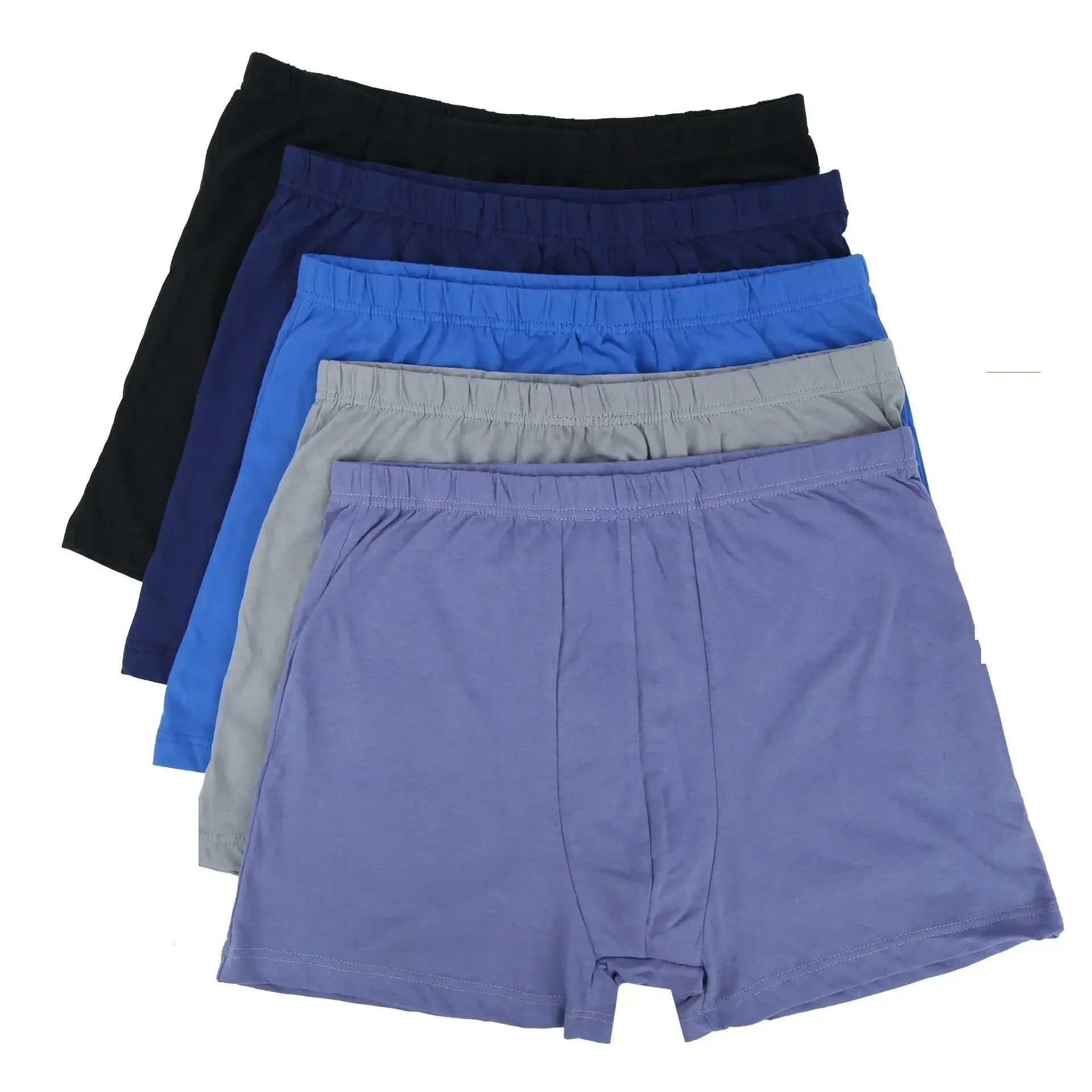 4PCS Seluar Boxer Kapas 8XL 10XL Lelaki Seluar Dalam Longgar Anti Gesekan Bernafas Bersaiz Besar Pukal dengan Pinggang Bergetah