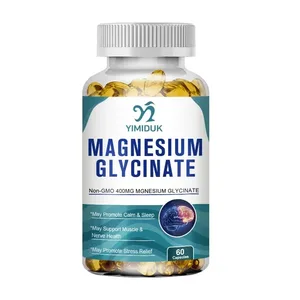 Yimiduk Pure Magnesium Glycinate B6-vitamiinilla taistelee väsymyskramppeja vastaan ​​ja sydämen terveys vähentää ahdistusta vegaani