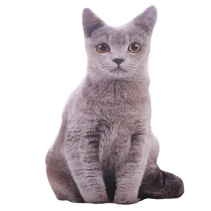 Plüsch Realistische 3D Katze Puppe Cartoon Gefüllte Simulation Katze Plüsch Kissen Weiche Kawaii Plüsch Tiere Spielzeug Kissen für Kinder mädchen