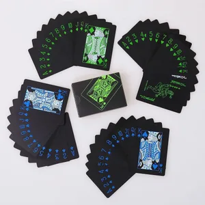 Chơi Bài Trò Chơi Poker Thẻ Bảng Trẻ Em Đồ Chơi Trẻ Em Nhựa Chống Thấm Nước PVC Đen Xanh Đỏ Vàng Xanh Bộ Bài Cao Cấp sang Trọng