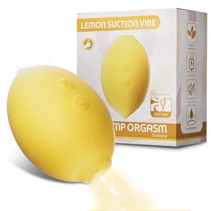 Stimolatore clitorideo vibratore succhiatore al limone con 10 modalità di suzione Ventosa clitoridea in silicone Giocattolo sessuale per coppie da donna 18+