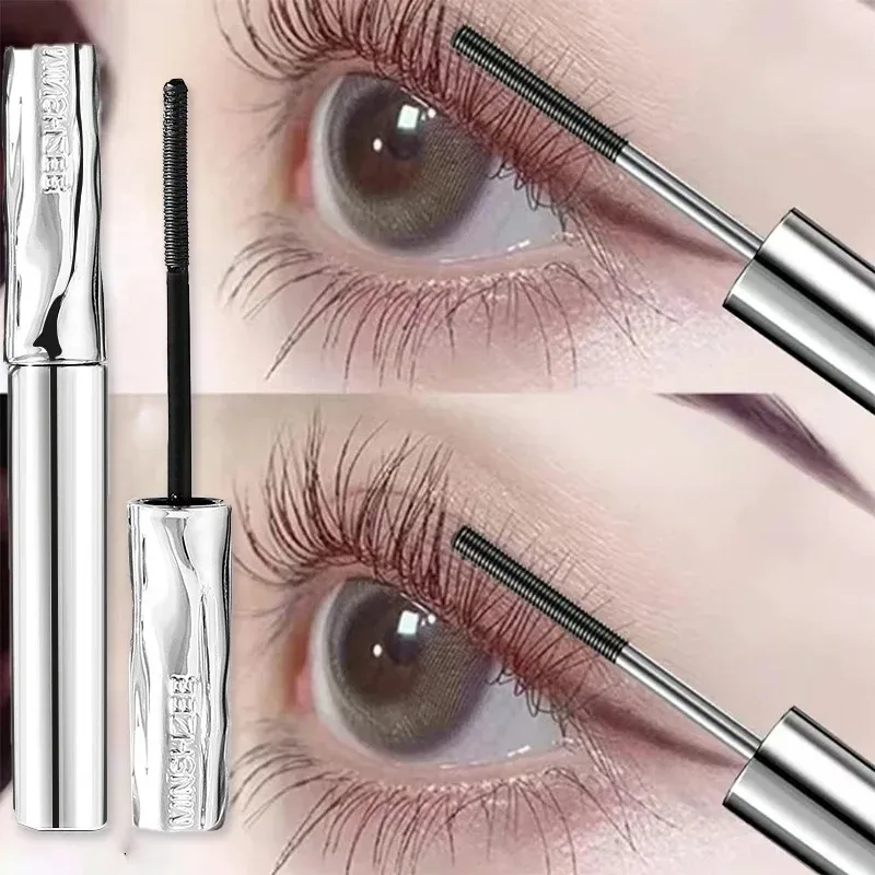 Steel Tube Mascara-Spesial Spiral Brush Vanntett Langvarig Silke Fiber Mascara holder hver øyenvippe krøllet i lang tid Makeup