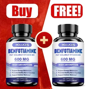 Benfotiamina 600mg | Doskonała wchłanialność witaminy B1 dla metabolizmu energetycznego i zdrowia nerwów | Suplement diety 120 kapsułek