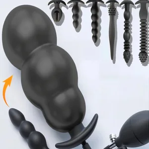 Anal Expander Expand Uppblåsbar Anal Plugg Överdimensionerad lavemang Training Butt Plug Butt Dilator Ass Prostata Sexleksak för män Kvinnor