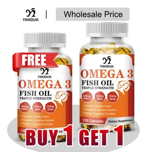 Buy 1 Get 1 Free! Ultra Strength Omega 3 Fish Oil Supplement para sa Immunity Mood Bones at Cardiovascular Function GMP Certified