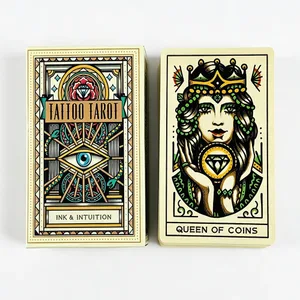 The Tattoo Tarot Cards A 78 Deck Oracle English Visions Divination Edition Borad Playing Games Genial per a principiants Jocs de festa