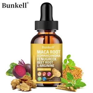 Organic Maca Root Liquid Drops with Ashwagandha Fenugreek Beet Root and L-Arginine Liquid Multivitamin for Women and Men