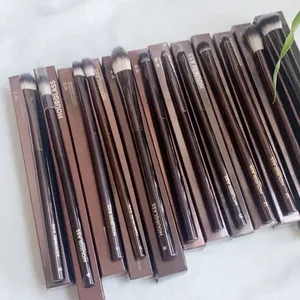 Ensemble de pinceaux de maquillage pour les yeux sablier, Kit de pinceaux cosmétiques d'ombre de luxe, mélange de mise en forme, mise en évidence des sourcils, doublure anti-cernes