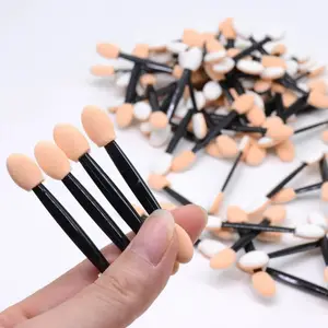 30/50pcs Aplikator Pembayang Mata Dua Sisi Dalam Span Pukal Berus Pembayang Mata Berus Mekap Mini Pakai Berus Berus Serbuk Kuku