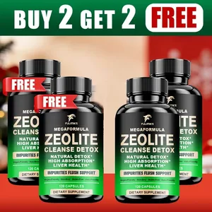 Køb 2 Få 2 gratis! Zeolit ​​Cleanse Detox Capsules Clinoptilolite Clay til fjernelse af tungmetal og toksiner Naturlig helkropsrens
