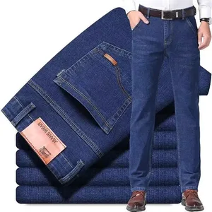 Blugi de afaceri Bărbați Drepți Versatili Tineret Denim de vârstă mijlocie Denim Ieftin Site de lucru Sudura electrică Zidar Pantaloni de zidar Moda